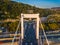 Budapest, Hungary - Aerial view of Elisabeth bridge Erzsebet hid and Gellert Hill at sunrise