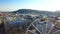 Budapest, Hungary - Aerial view of ferris wheel at Deak Square