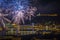 Budapest, Hungary - The beautiful 20th of August fireworks over the river Danube