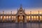 Budapest, Hungary - Beautiful golden sunrise at Fisherman`s Bastion Halaszbastya at autumn. Parliament of Hungary