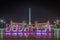 Budapest, Hungary - The beautiful Hero`s Square, Hosok tere or or Millennium Monument by night