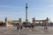 Budapest. Hungary. Beautiful view of the Heroes Square.