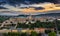 Budapest, Hungary - Dramatic golden sunset over Buda Castle Royal Palace at summer time