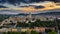 Budapest, Hungary - Dramatic golden sunset over Buda Castle Royal Palace at summer time