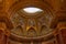 Budapest, Hungary - Feb 8, 2020: Cupola dome interior inside St. Stephen`s Basilica