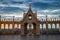 Budapest, Hungary - The Hungarian Parliament and city of Budapest throught the Fisherman`s Bastion