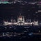 Budapest, Hungary - Illuminated Hungarian Parliament building taken from Elisabeth lookout at Buda Hills