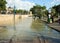 BUDAPEST, HUNGARY - JUNE 06, 2013: There is a huge flooding in the capital of Hungary.