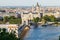 BUDAPEST, HUNGARY, June 2, 2019 - view of the Secheni Chain Bridge