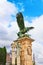 BUDAPEST, HUNGARY- MAY 03, 2016: Eagle sculpture of Attila with