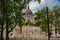 Budapest, Hungary: Monument at the rear of the palament. Beautiful Parliament building in Budapest