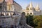 Budapest, Hungary - October 05, 2014: view to the stairs in front of Fisherman`s Bastion