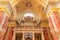 BUDAPEST, HUNGARY - OCTOBER 30, 2015: St. Stephen\'s Basilica in Budapest. Interior Details. Ceiling elements and organ