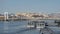 Budapest, Hungary. Panorama over Danube river, Elisabeth bridge and castle