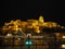 Budapest, Hungary. Panorama over Danube river and the National Szechenyi library over the hill