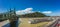 Budapest, Hungary - Panoramic view of Liberty Bridge, Gellert Hill with Statue of Liberty, the Citadel, Royal Palace Buda Castle