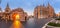 Budapest, Hungary - Panoramic view of the North gate of the Fisherman`s Bastion Halaszbastya and Matthias Church