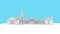 Budapest Hungary Skyline Panorama Vector Sketch