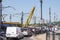 Budapest, Hungary â€“ June 11, 2019; Image of the Clark Adam ship crane arm