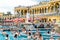 BUDAPEST - July 2015- People having thermal bath in the Szecheny