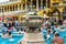 BUDAPEST - July 2015- People having thermal bath in the Szecheny