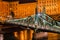 Budapest Liberty Bridge at night