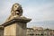Budapest - lion statue from Chain bridge