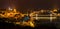 Budapest night panorama with Hungarian Parliament