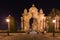 Budapest, ornate arched gateway to Royal Palace