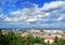 Budapest panoramic view over capital city with river Danube and parliament