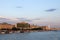 Budapest riverside sunset cityscape