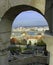 Budapest's Houses of Parliament Viewed through an archway of Fisherman's Bastion