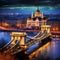 Budapest's Vibrant Nightlife: Illuminated Skyline with Glittering Danube River