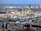 Budapest skyline. classical residential apartments and the Basilica