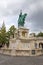 Budapest. Statue of the first king of Hungary Sain