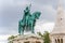Budapest. Statue of the first king of Hungary Sain