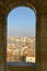 Budapest view from a castle window