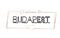 Budapest  Welcome to text Neon lettering typography. Word for logotype, badge, icon, postcard, logo, banner Vector Illustration