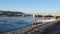 Budapest winter time - icy Danube Margaret bridge