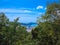 Buddah temple with beautiful views from top of mountain of Patong Phuket Thailand.