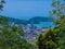 Buddah temple with beautiful views from top of mountain of Patong Phuket Thailand.