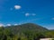 Buddah temple with beautiful views from top of mountain of Patong Phuket Thailand.