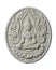 Buddha amulets of Thailand on a white background