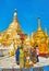 Buddha bathing ritual in Shwedagon, Yangon, Myanmar