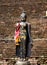 Buddha Black Statue with Gold Leaf Offerings