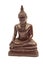 Buddha black statue isolated on white