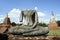 Buddha the blue sky Ayuthaya thailand