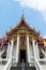 Buddha Chaimongkol temple with blue sky