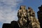 Buddha Face Carving under the blue sky