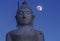 Buddha and full moon, Thailand